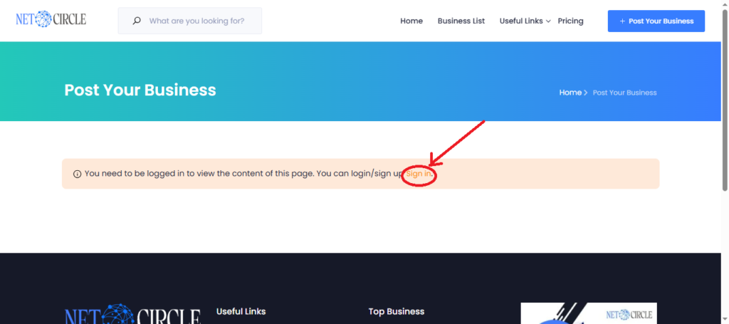 02- Post Your Business Page