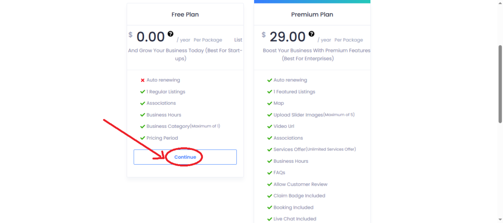 07- Select your pricing Plan