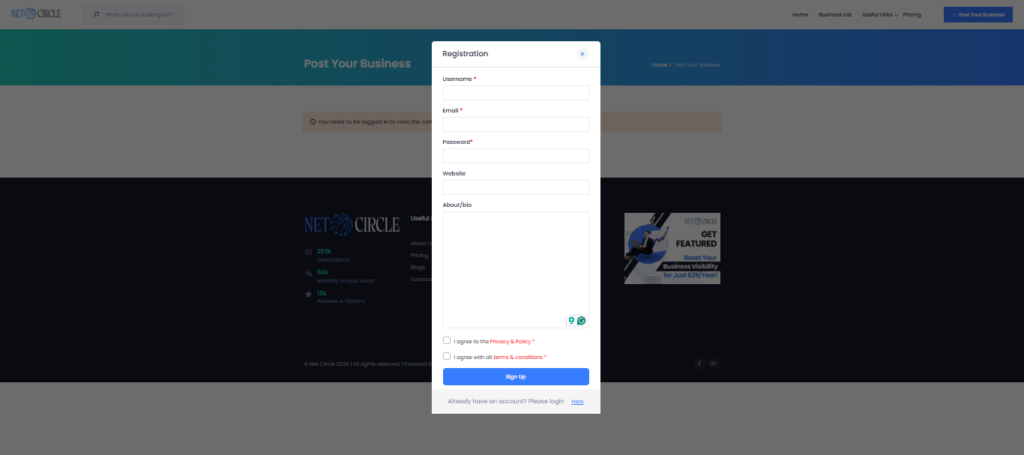 10 - How to list your business on Net Circle